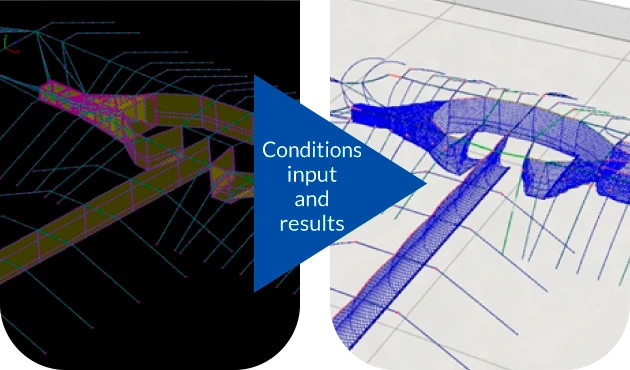 Conditions input and results